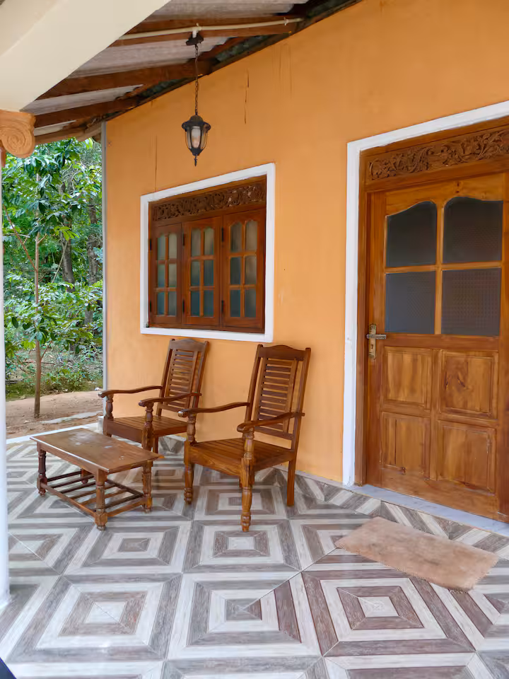 Chairs on the private guesthouse veranda